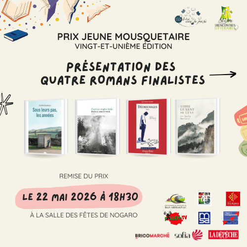 Edition 2026 et les 4 romans finalistes pour le Prix Jeune Mousquetaire 2026